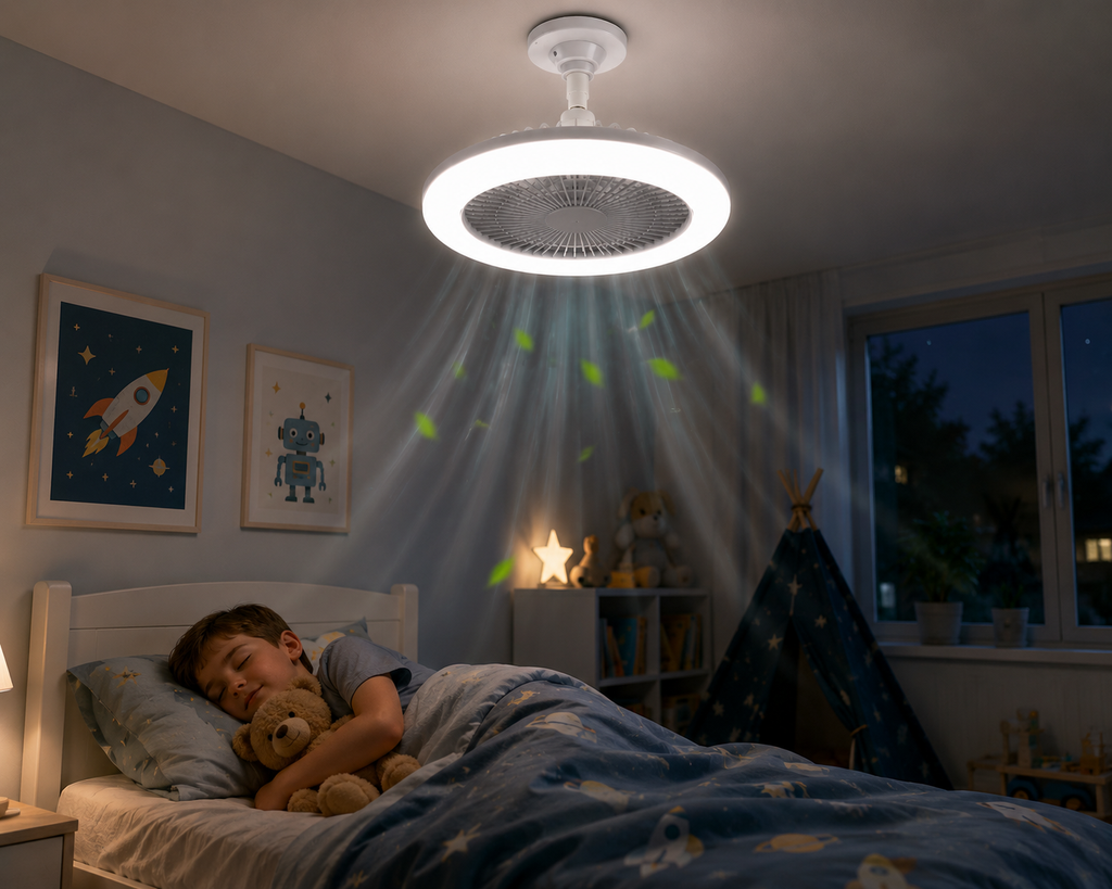 Lumifan™ | Ventilateur LED Silencieux avec Télécommande